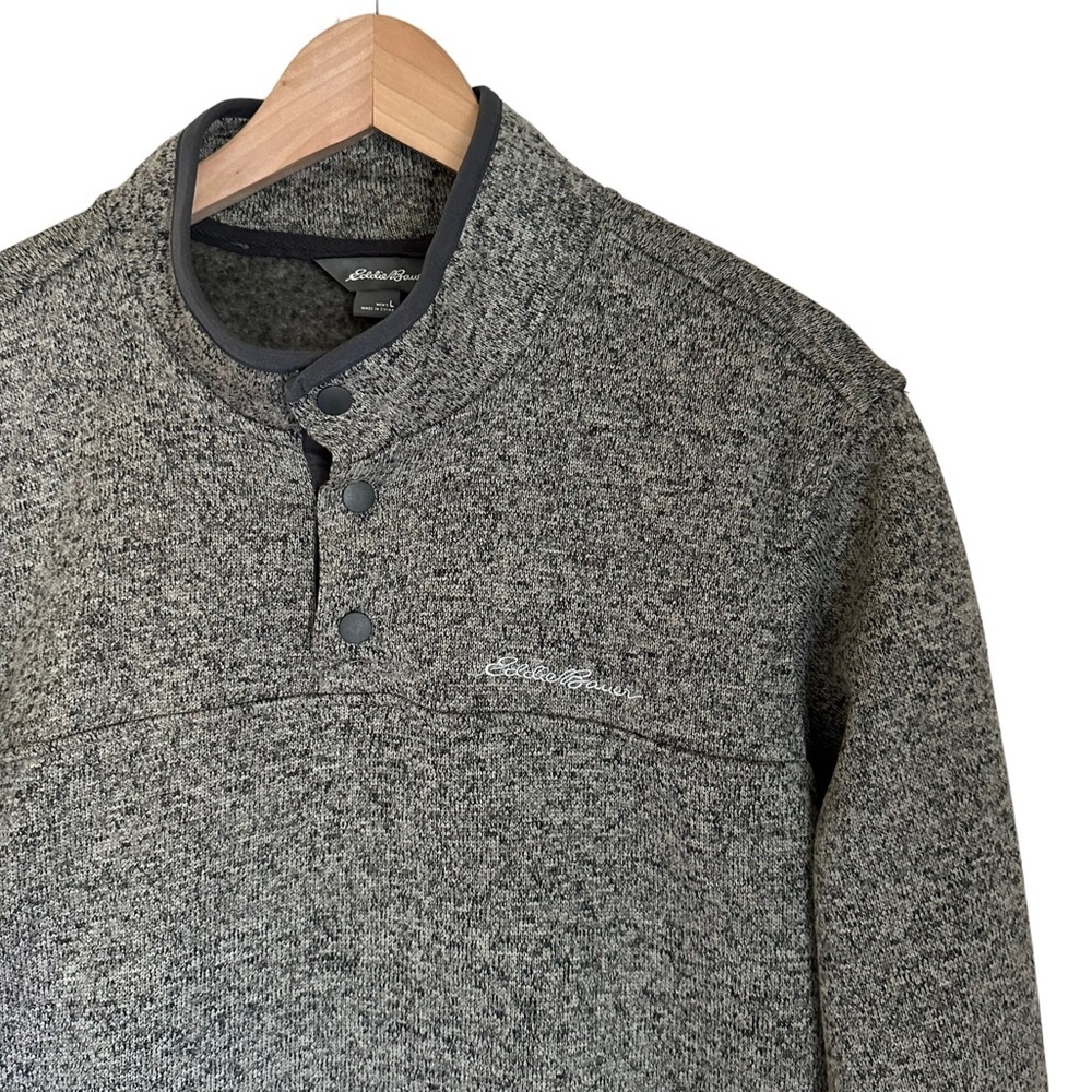 Eddie Bauer Men's Radiator Fleece Pullover 1/4 Snap Classic Fit Sweater Size: L - Picture 12 of 13